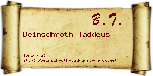 Beinschroth Taddeus névjegykártya